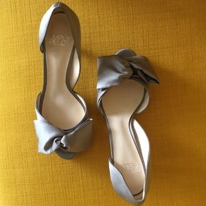 Brand new silver kitten heels
